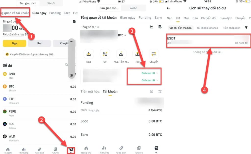 Lưu lại lịch sử giao dịch phòng chưa nhận được tiền hãy liên hệ với trang để nhận hỗ trợ