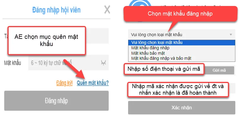 Các bước đơn giản để anh em lấy lại mật khẩu của mình