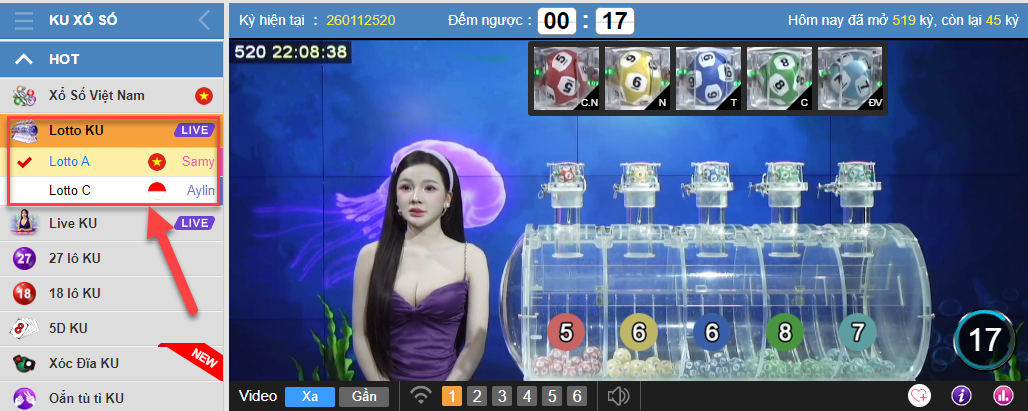 Sảnh Lottobet tại KUDV